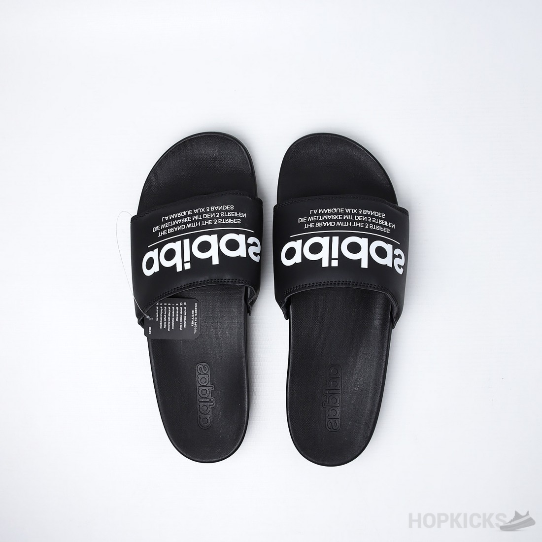 adilette black white